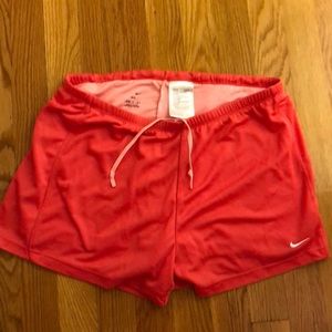 Nike dri-fit coral shorts with liner - size M